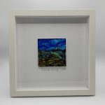 Clontarf Slipway Alcohol Ink on Ceramic 10x10 Framed Art inspired by Ireland nature and surroundings Made with passion by Moody Hues