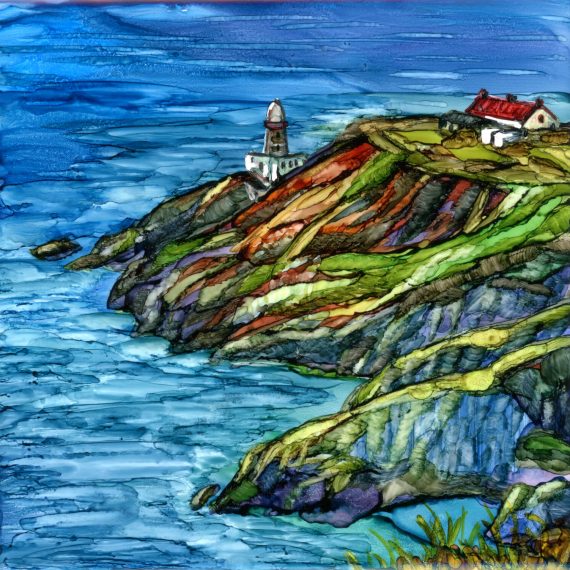 Howth Bailey Alcohol Ink on Ceramic Art inspired by Ireland nature and surroundings Made with passion by Moody Hues