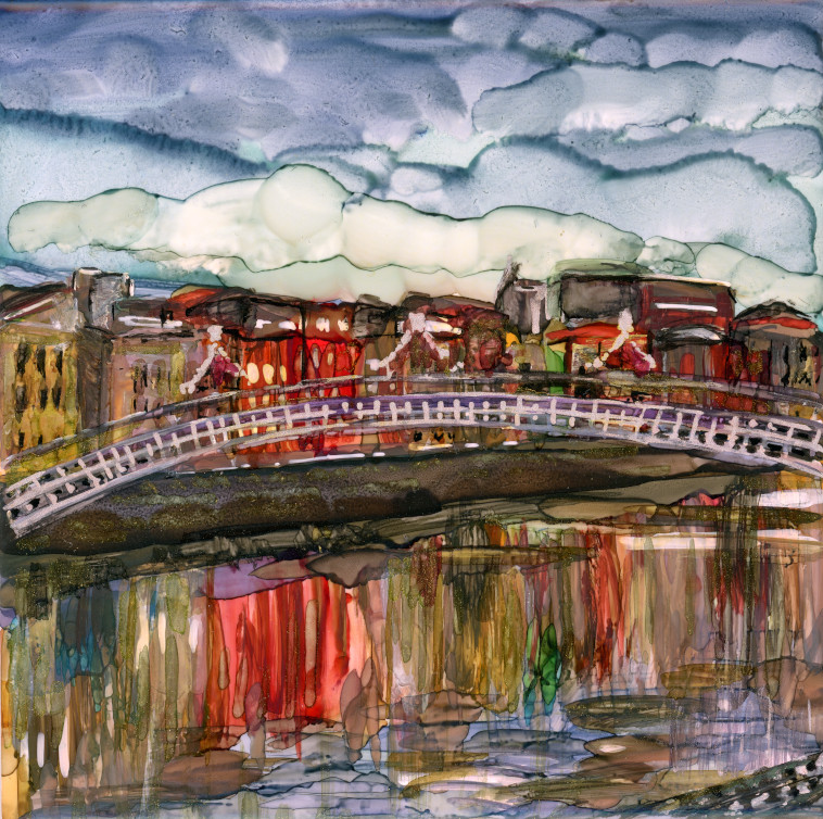 Ha'Penny Bridge | Reflection | Dublin | Moody Hues